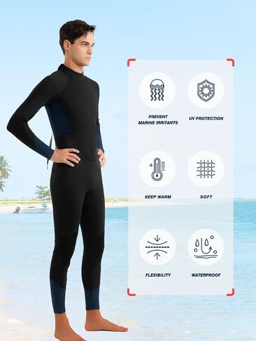 Mens Womens Wetsuit 5/4mm Neoprene Scuba Diving Long Sleeve Back Zipper Thermal Wet Suits Cold Water Keep Warm in Saudi Arabia