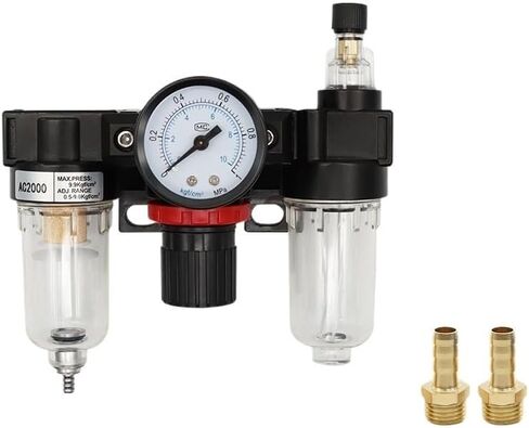 AC2000-02 1/4 "منظم الضغط مقياس ضاغط الهواء مرشح رطوبة زيت رطوبة لمرشحات المياه dehumidifie (PC 12mm تركيب) in Kuwait