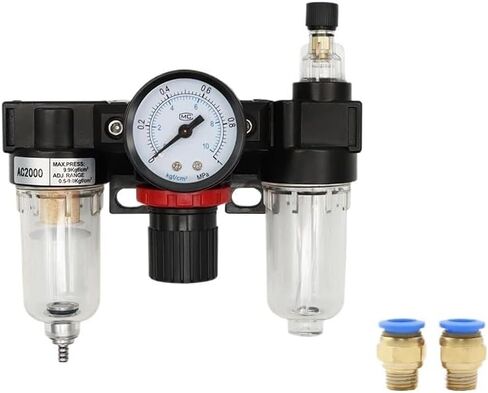 AC2000-02 1/4 "منظم الضغط مقياس ضاغط الهواء مرشح رطوبة زيت رطوبة لمرشحات المياه dehumidifie (PC 12mm تركيب) in Kuwait