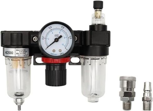 AC2000-02 1/4 "منظم الضغط مقياس ضاغط الهواء مرشح رطوبة زيت رطوبة لمرشحات المياه dehumidifie (PC 12mm تركيب) in Kuwait