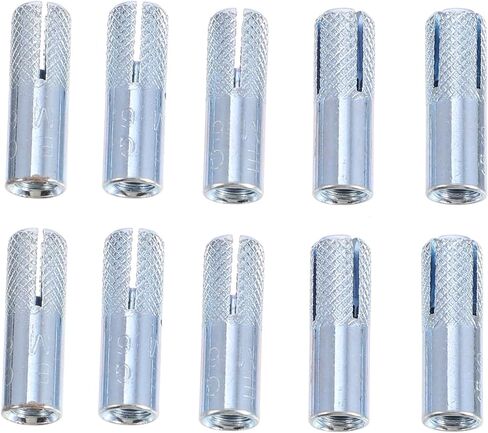 PRETYZOOM 50 Pcs Expansion Screw Concrete Anchors Plaster Wall Anchors Screws Fastener Concrete Anchor Zinc Plated Screw Anchors Expansion Anchor Heavy Duty Wall Anchors Silver Carbon Steel in Saudi Arabia