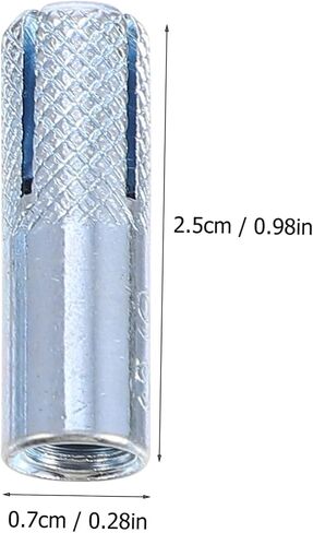 PRETYZOOM 50 Pcs Expansion Screw Concrete Anchors Plaster Wall Anchors Screws Fastener Concrete Anchor Zinc Plated Screw Anchors Expansion Anchor Heavy Duty Wall Anchors Silver Carbon Steel in Saudi Arabia