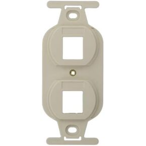Leviton 41087-2TP QuickPort Duplex Type 106 Insert, 2-Port, Light Almond