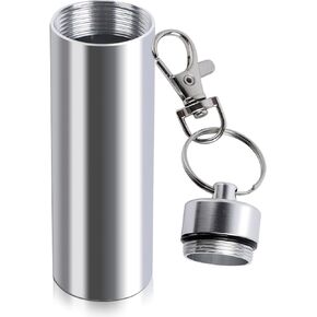 صندوق حبوب ألومنيوم خارجي - مقاوم للماء والرياح والغبار ومنافض السجائر بخطاف. وحدة تخزين محمولة متعددة الوظائف للأدوية والإلكترونيات والمزيد | اختيار أمازون in Kuwait