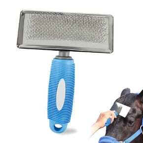 Horse Pin Brush, Horse Grooming Brush, Horse Massage Brush, Horse Hair Brush, Professional Grade Horse Brush, Dog Hair Remover for Horse Dog and Cat Bathing Grooming Shedding (A)