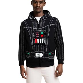 Men & Women’s Darth Vader Storm Trooper Zipper Hoodie Sports Sweatshirt Halloween Costume Black and White