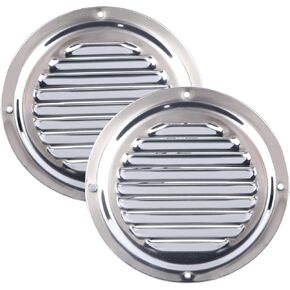 Stainless Steel Round Louvered Vent, XK Marine 2 Pack Marine Boat Caravan Vent