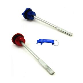 TC-Motor 2pcs Red/Blue CNC Engine Oil Dipstick for Lifan YX 125cc 140cc 150cc 200cc 250cc Stomp YCF IMR SSR Thumpstar GPX DHZ Chinese CRF50 Pit Dirt Bikes/ATV Quad Taotao Sunl Kazuma Roketa