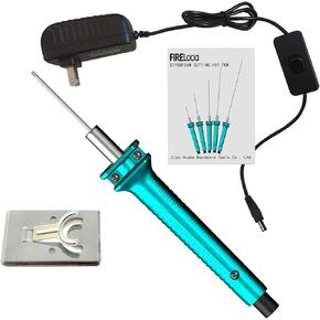 Hot Wire Pen, Electric Hot Wire Cutter Pen 10cm, Styrofoam Cutting Hot Pen Hot Wire Cutting Pen for Amateur DIY Heat Cutting Engraving Pen, Art Making, Foam Carving (blue, 100mm)