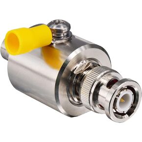 Coaxial Lightning Arrester BNC Lightning Surge Protector 50 Ohm Device Male to Female DC-3GHz Arrester for Coaxial Communication, Monitoring Equipment, Ethernet Signal Surge Protection