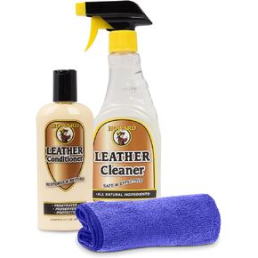 Howard Leather Cleaner and Leather Conditioner Kit. Car Leather Cleaner, Furniture, Couch, Shoe, Jackets, Leather Protector Spray Repair Polish