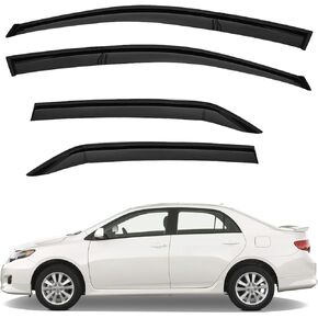 Smoke Side Window Visors Rain Guard Shade Deflector Replacement for 2009-2013 Toyota Corolla
