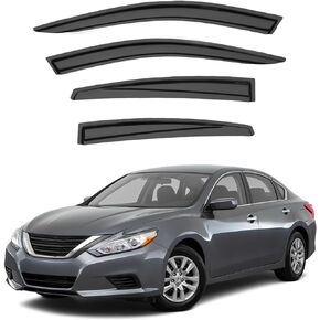 Rain Guards Compatible with 2013-2018 Nissan Altima, Durable Acrylic Slim Style Window Visor Rain Guard, Side Window Deﬂector for Nissan Altima Accessories 4 Pieces 2014 2015 2016 2017