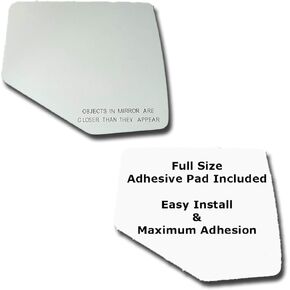 Mirror Glass + Full Size Adhesive Pad for 06-11 Ford Ranger 06-10 Explorer Passenger Side Replacement (2006 2007 2008 2009 2010 2011 06 07 08 09 10 11)