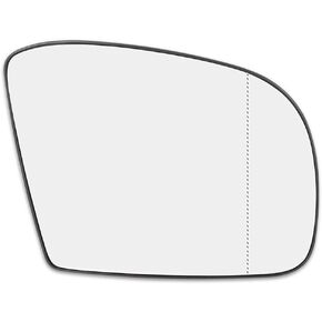 X AUTOHAUX Mirror Glass Heated with Backing Plate Passenger Side Right Side Rear View Mirror Glass for Mercedes-Benz GL320 GL450