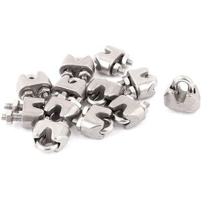 Luomorgo M2 1/16" Wire Rope Cable Clip Clamp 304 Stainless Steel Saddle Clamp Cable 12PCS