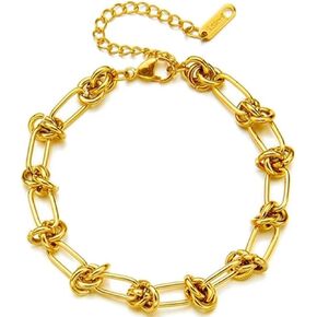 Jude Jewelers Stainless Steel Knotted Woven Braided Chain Holiday School Party Strand Bracelet