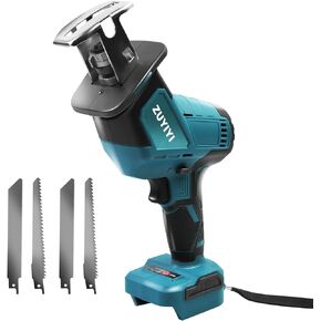 منشار ترددي لاسلكي لماكيتا 18 فولت بطارية منشار كهربائي ترددي 4 شفرات منشار، منشار طاقة متغير السرعة لقطع الخشب والمعادن البلاستيكية (البطارية غير متضمنة) in Kuwait