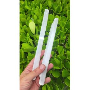 Two (2) Selenite Wand Stick 8-10 Inches Long - 0.5 to 1 inch Wide - Rough Stick - Healing Stone