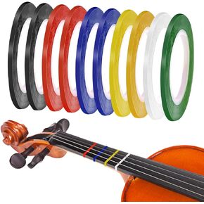 10 rolls Violin Fingering Tape,Violin Finger Guide Stickers,216 ft Cello Tape Violin Fingering Tape for Beginners Fretboard Note Positions Orchestral Instruments Colorful Fingering Tape Guide,7 Colors