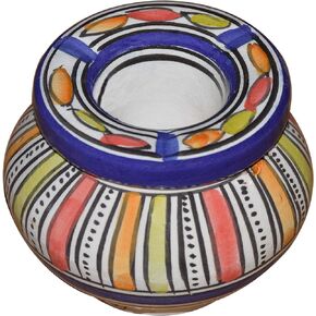 Ceramic Ashtrays Hand Made Moroccan smokeless Ceramic Vivid Colors Small