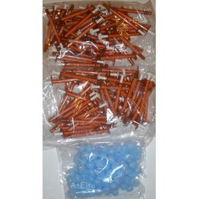 BAXA ExactaMed Oral Liquid Medication Syringe 0.5cc/0.5mL 100/PK Amber Medicine Dose Dispenser With Cap Exacta-Med BAXTER Comar Latex Free