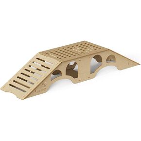 RC Wooden Bridge Simulation Obstacle Steep Slope RC Car Accessories for RC Crawer Car 1/18 1/24 TRX4M SCX24 FCX24, Wooden Piles & Wave Slabs