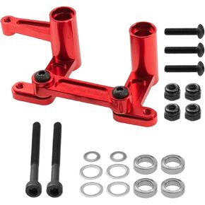 Aluminum Steering Bellcranks Drag Link Parts w/Ball Bearings Upgrade Part #3743 Compatible with Traxxas Slash 2WD Rustler VXL Bandit 1/10 RC Car (Blue)