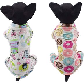 بيجامة قطنية للكلاب مكونة من قطعتين، بدلة مريحة للكلاب، قميص للحيوانات الأليفة (M) in Kuwait