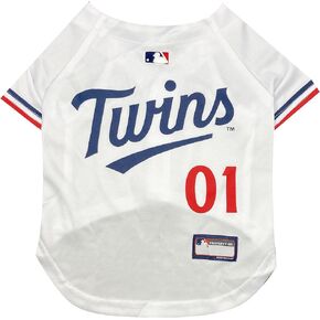 MLB Jersey for Dogs & Cats - Baseball Minnesota Twins Pet Jersey, Large.