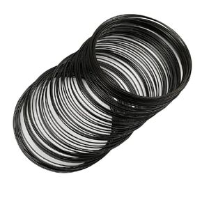 Memory Steel Wire, Jewelry Wire 100 Loop, Beading Wire for Jewelry Making Wrapping Stones Necklaces and Cable Wire Bracelet, Black