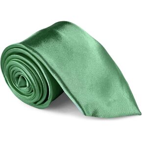 Ties for Men, Satin Finish With Sheen, Mens Tie, Polyester Woven Fabric, Skinny Tie, 3" x 57" Long Tie, Mens tie