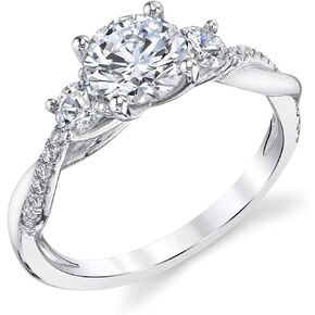 1.48 Carat (ctw) Moissanite Engagement Rings for Women 10K/14K/18K Moissanite Rings