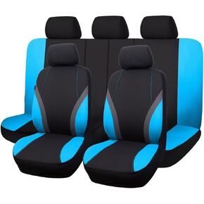 Flying Banner car seat Covers Full Set Fashion Woman Lady Girl Sporty Color Rear Bench Split Easy Installation SUV car Truck (Full Set (9 PCS), Purple)