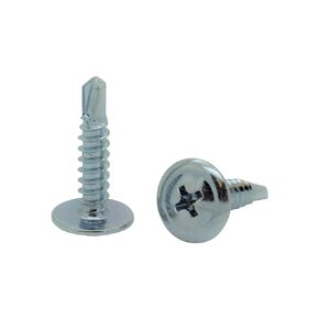 100 Qty #8 x 3/4" Zinc Wafer Modified Truss Head TEK Self Drilling Sheet Metal Screws (BCP73)