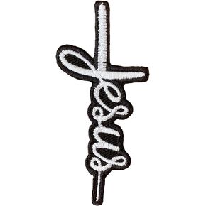 Jesus Cross Iron On Patches, Cute Decor Patches for Dress Backpacks Clothes Pants Jeans Hats, Embroidery Applique DIY Accessory