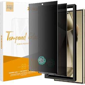 2 Pack for Samsung Galaxy S24 Ultra 6.8" Matte Privacy Screen Protector Tempered Glass Film, Anti-glare Anti-spy Anti-fingerprint Ultrasonic Fingerprint Support, Ultra-thin 0.2mm