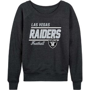 Team Fan Apparel NFL Womens Crew Neck Light Weight, Gameday Apparel, Slouchy Fit Raglan Crewneck Pullover for Women