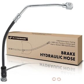 A-Premium Front Driver Side Brake Hydraulic Hose Compatible with Select Cadillac, Chevy and GMC Models - Escalade, Blazer, K1500, K2500, Tahoe, Yukon - Replace# 15567799, 17988191, 22163599