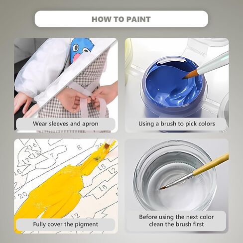 Paint by Numbers kit for Adults Beginner and Kids, Simple and Easy Adult Paint by Number Kits, DIY Oil Painting Crafts on 16x20Inch Canvas for Home Wall Decor or Gifts, Ocean in Saudi Arabia