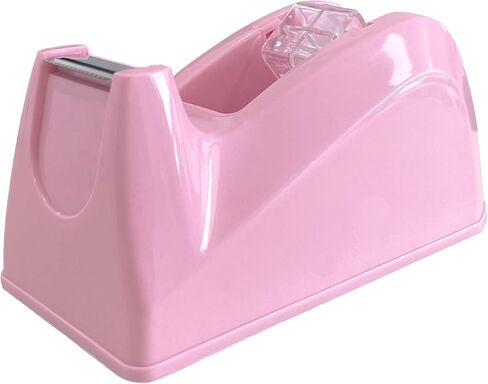 PinkTape Dispenser for Desk, Tape Holder for Office, Home & School, Durable and Stylish Office Supplies, Non-Skid Bas in Saudi Arabia