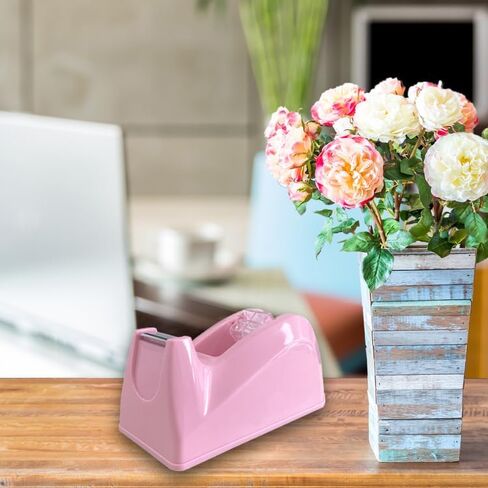 PinkTape Dispenser for Desk, Tape Holder for Office, Home & School, Durable and Stylish Office Supplies, Non-Skid Bas in Saudi Arabia