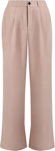 Women's Casual Pants High Waist Wide Leg Pants with Pockets Office Business Trousers in Saudi Arabia