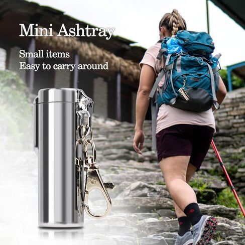 صندوق حبوب ألومنيوم خارجي - مقاوم للماء والرياح والغبار ومنافض السجائر بخطاف. وحدة تخزين محمولة متعددة الوظائف للأدوية والإلكترونيات والمزيد | اختيار أمازون in Kuwait