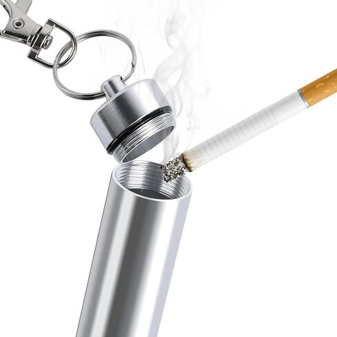 صندوق حبوب ألومنيوم خارجي - مقاوم للماء والرياح والغبار ومنافض السجائر بخطاف. وحدة تخزين محمولة متعددة الوظائف للأدوية والإلكترونيات والمزيد | اختيار أمازون in Kuwait