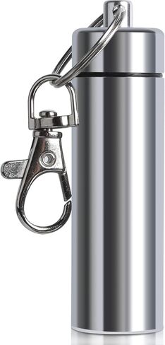 صندوق حبوب ألومنيوم خارجي - مقاوم للماء والرياح والغبار ومنافض السجائر بخطاف. وحدة تخزين محمولة متعددة الوظائف للأدوية والإلكترونيات والمزيد | اختيار أمازون in Kuwait