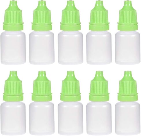 زجاجات قطارة بلاستيكية من uxcell، 5 مل/0.17 أونصة زجاجة قطارة فارغة قابلة للضغط مع غطاء، أسود، عبوة من 10 قطع in Kuwait