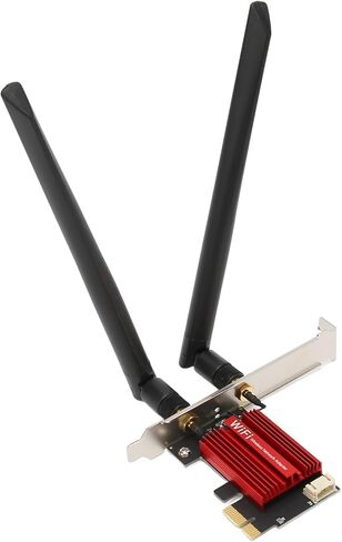 بطاقة شبكة Gugxiom AX1800 Pro للكمبيوتر الشخصي مع BT 5.2، محول PCI Express لاسلكي ثنائي النطاق يدعم تقنية نقل MU MIMO، لنظام التشغيل Windows 10 11 in Kuwait