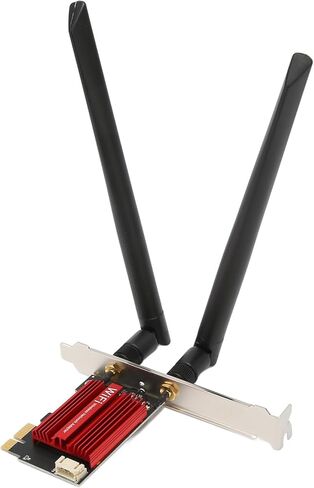 بطاقة شبكة Gugxiom AX1800 Pro للكمبيوتر الشخصي مع BT 5.2، محول PCI Express لاسلكي ثنائي النطاق يدعم تقنية نقل MU MIMO، لنظام التشغيل Windows 10 11 in Kuwait