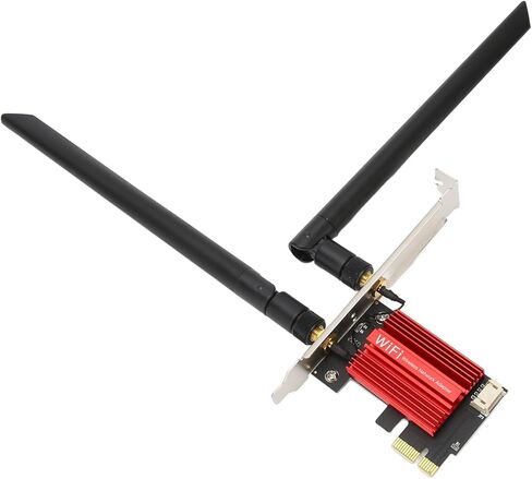 بطاقة شبكة Gugxiom AX1800 Pro للكمبيوتر الشخصي مع BT 5.2، محول PCI Express لاسلكي ثنائي النطاق يدعم تقنية نقل MU MIMO، لنظام التشغيل Windows 10 11 in Kuwait
